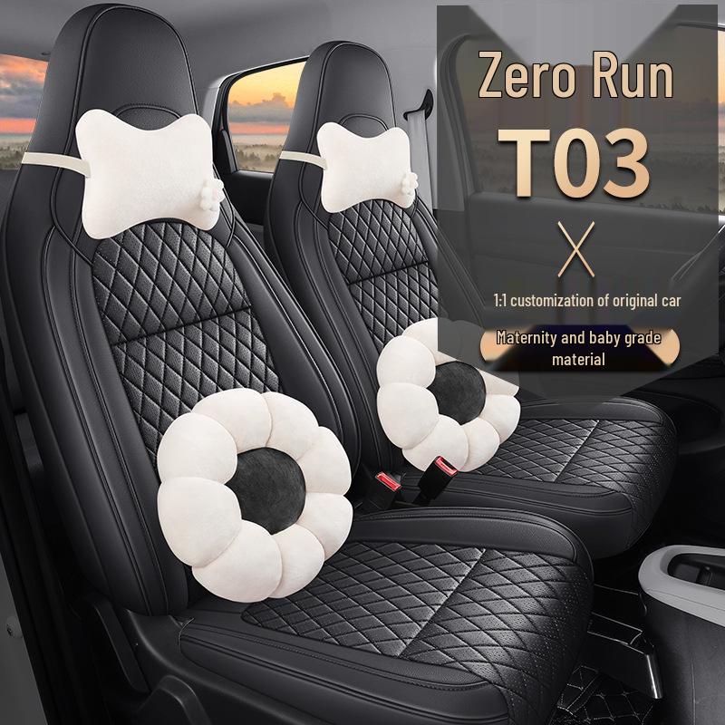 Leapmotor T03 Cartoon Seat Covers - Full Coverage, 22 Models, All-Season Universal Fit.