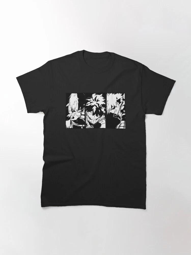 Anime My Hero Academia My Young Hero Panels Black Tshirt Size S4XL S
