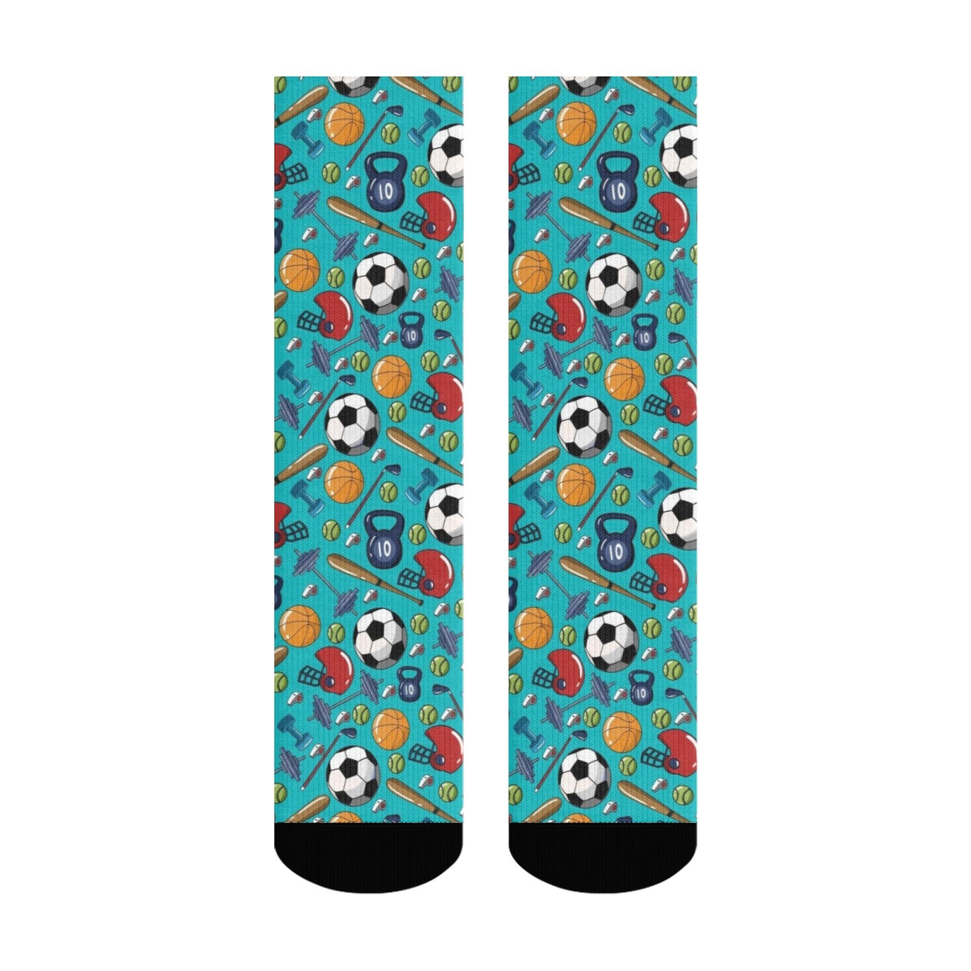 

1 пара Новые унисекс носки Спортивная тематика Новинка Мультяшные принты Элементы баскетбола, футбола, бейсбола Модные удобные