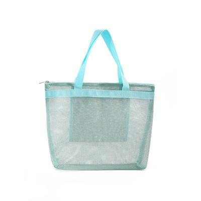 Women Clear Mesh Transparent Bag Large Capacity Travel Summer Beach Shoulder Bags Female Casual Solid Color Holiday Tote Bags