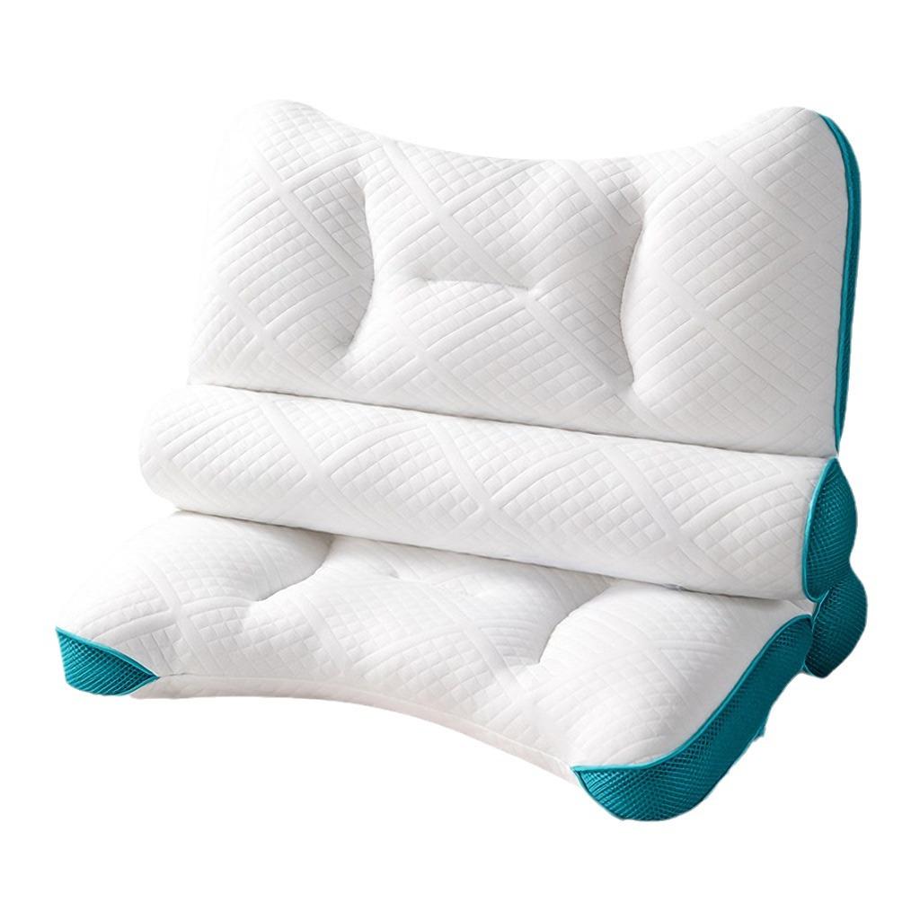 Second-Generation Anti-Traction Cervical Neck Support Pillow with Feather Silk Cotton Filling