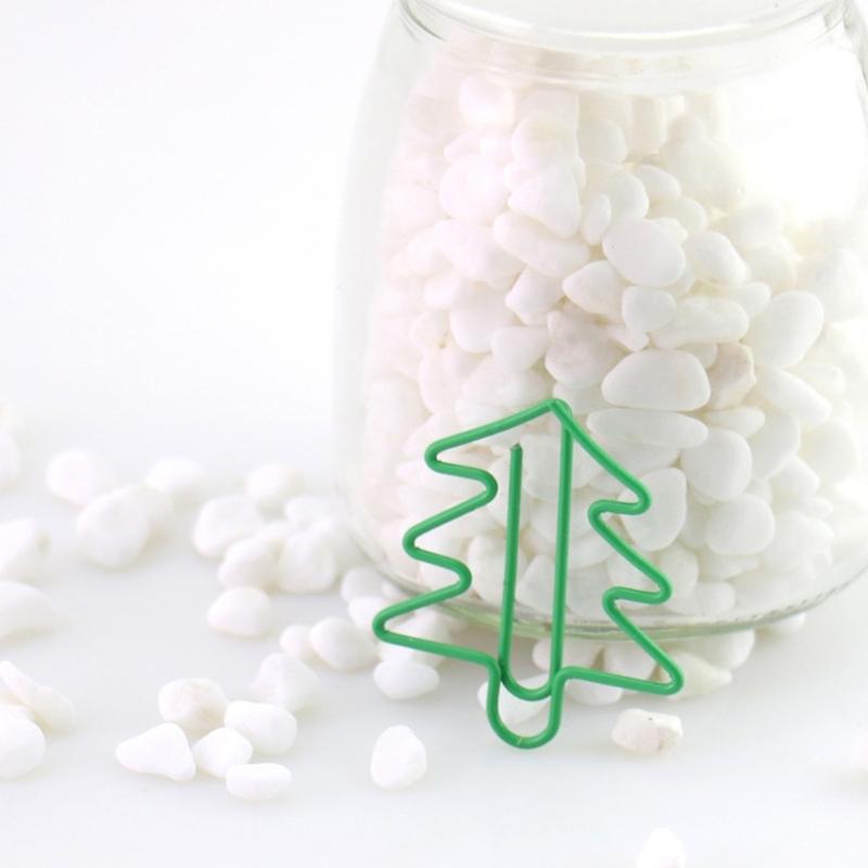 15 Pieces Cute Paper Clips Christmas Tree Shape, Funny Paperclips Bookmarks Planner Bookmark Clips Funny School Office
