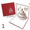 Christmas Birthday Valentine Greeting Card Paper Art Multi Patterns 3D Greet Cards Birthdays New Year Festival Carding Gift