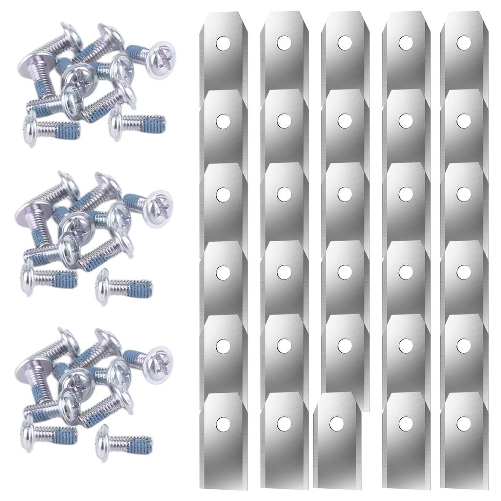 30Pcs Grass Trimmer Blade Stainless Steel Lawn Mower Cutting Blades Kit Replacement for Segway Navimow Smart Lawnmower Accessory