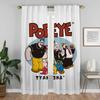 Popeye the Sailor Elegant Room Curtains for Living Room Home Interior Curtains 2 Pieces Tulle for Bedroom Halloween Decoration
