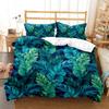 Fresh Green Leaf Minimalist Printed Quilt Cover Pillow Cover Queen Bedding Set Bedding Set Luxury Customized Bedding Set