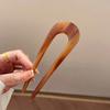U-Shaped Hair Fork French Fashion Acrylic Hairpin Geometric Design Headwear Hair Sticks Women Girls Ponytai Holder Headdress