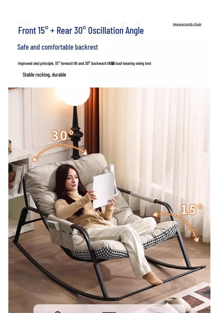 Adult Recliner Rocking Chair Sofa for Living Room or Balcony
