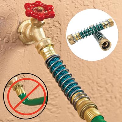 Extensor de manguera de jardín Flexible con resorte helicoidal que evita torceduras y fugas de agua conector de manguera de jardín con resorte de tensión