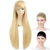 CaseEden Cosplay Wig, Full Wig, Heat Resistant, Long, 80cm, Gold, Light Gold, Blonde, WIG5523