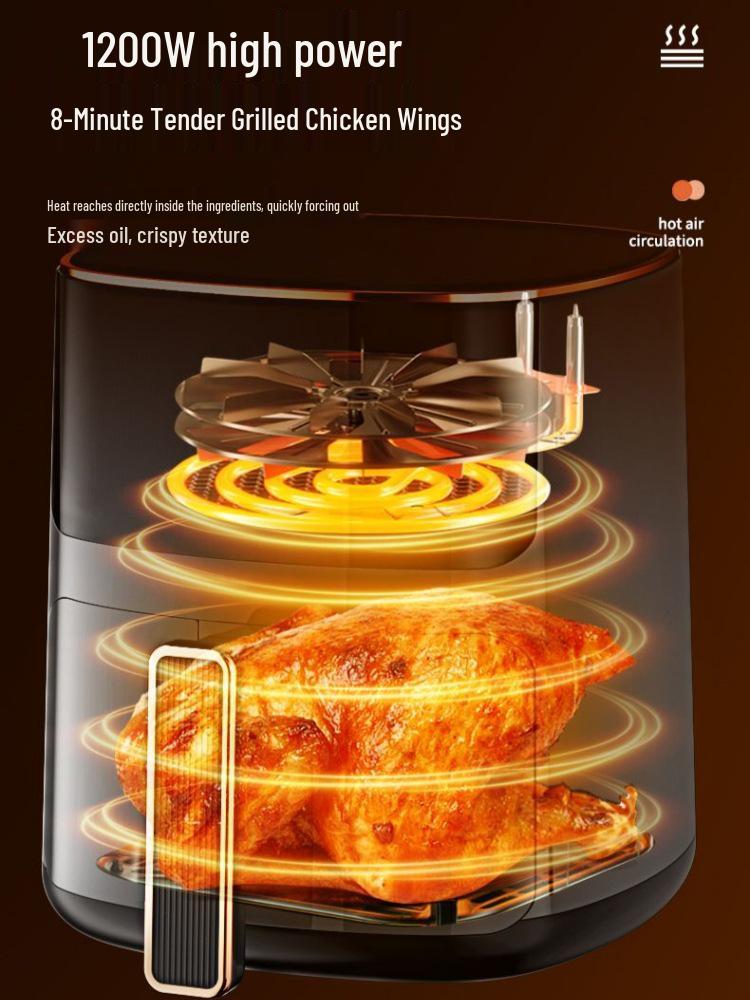 Rongsheng Touchscreen Smart Heißluftfritteuse: Großes Fassungsvermögen, Multifunktional, Vollautomatisch, Kein Wenden erforderlich