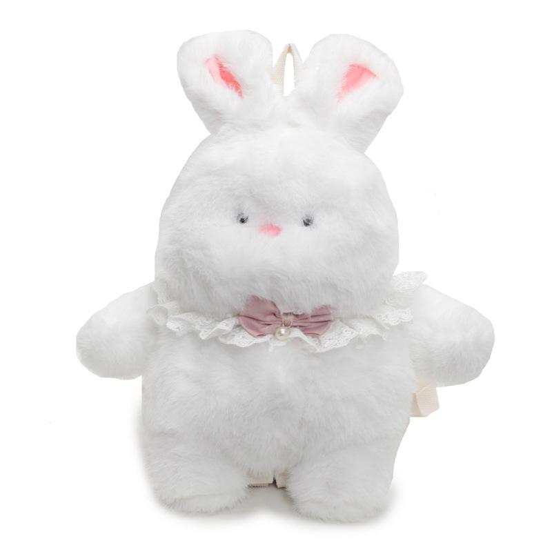 Cute Bear Backpack Rabbit Girl Sweet Shoulder Bag Doll Cartoon Animal Plush Stuffed Backpack