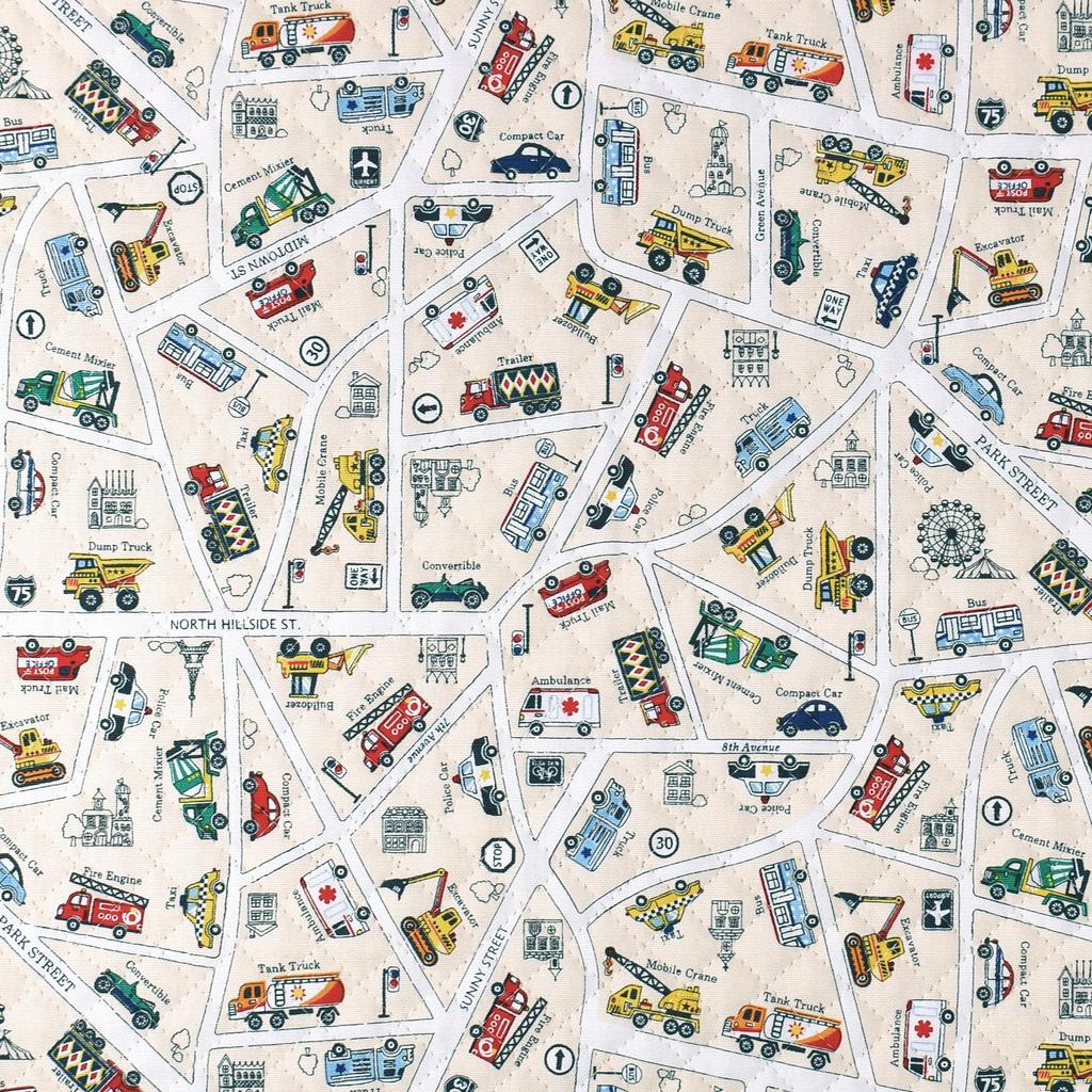 COLORFUL TEXTILE MARKET City Driving Map Quilting 110cm x D0199710 Fabric, 100cm,