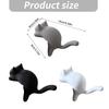 Cats Hook Cats Shaped Shelf Hook Lying Cats Key Holder for Shelf Placement, Extended-Tail Plastic Hook for Small Items and Interior Display Accent