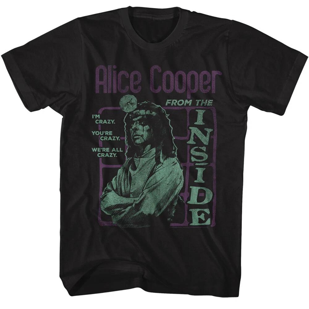 Alice Cooper I m Crazy From The Inside Men s T Shirt Shock Rock Concert Merch S
