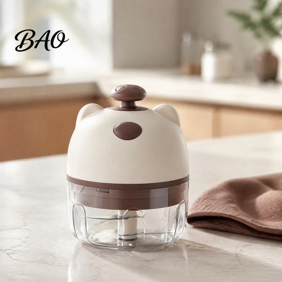 Wireless Kitchen Tool Electric Garlic Masher, Portable Food Chopper with Stainless Steel Blades, Handy Processor for Rechargeable Mini Vegetable