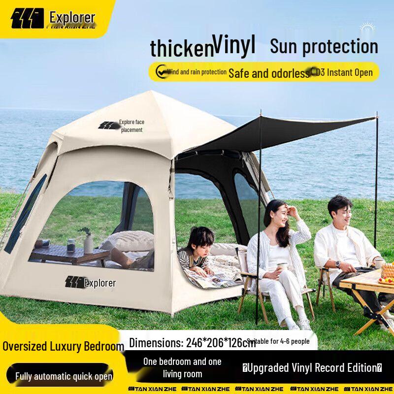 Explorer Blackout Camping Tent with Optional Tarp  Accessories 4-6 Person