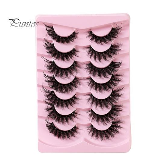 

7 пар/компл. накладные ресницы естественный вид 3D тонкие вьющиеся пушистые грязные волосы из искусственной норки многоразовые женские накладные ресницы инструменты для макияжа для вечеринки чёрный