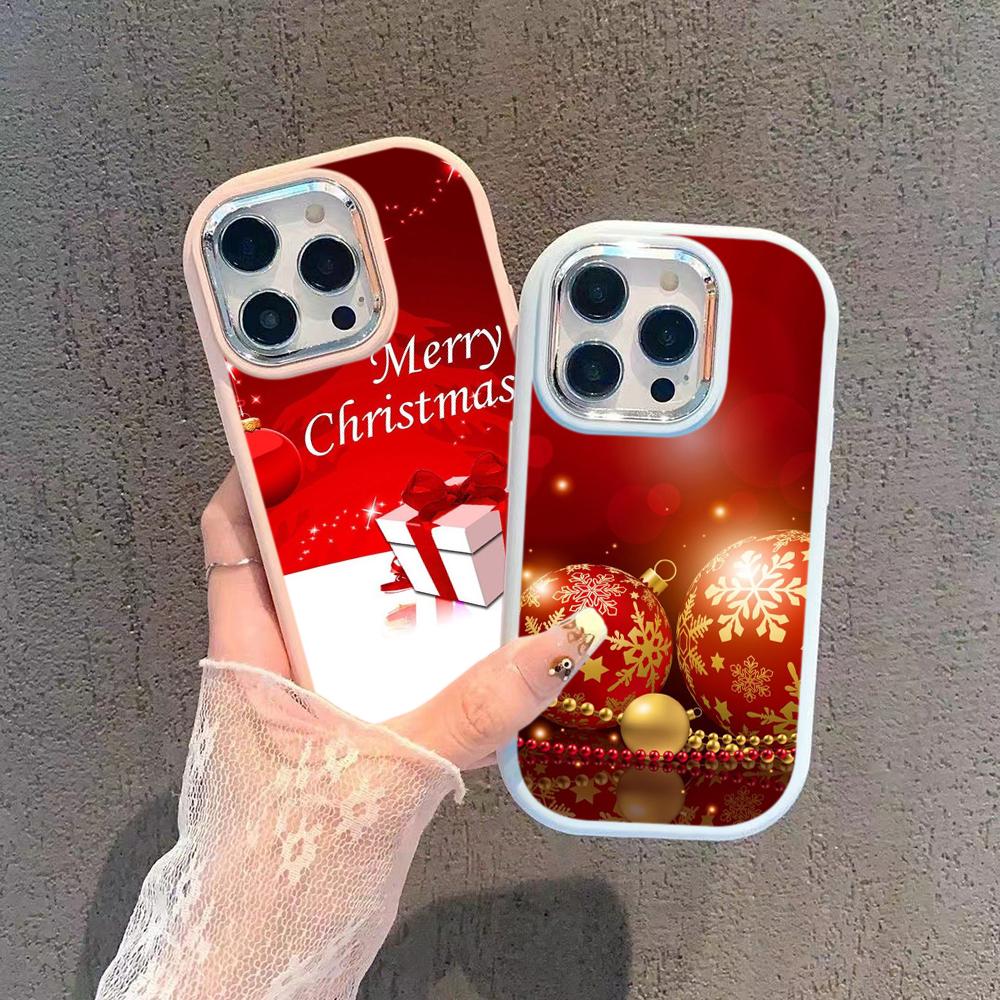 N111 Merry Christmas art Happy New Year мягкие чехлы для телефонов iPhone 16Pro — фото 3