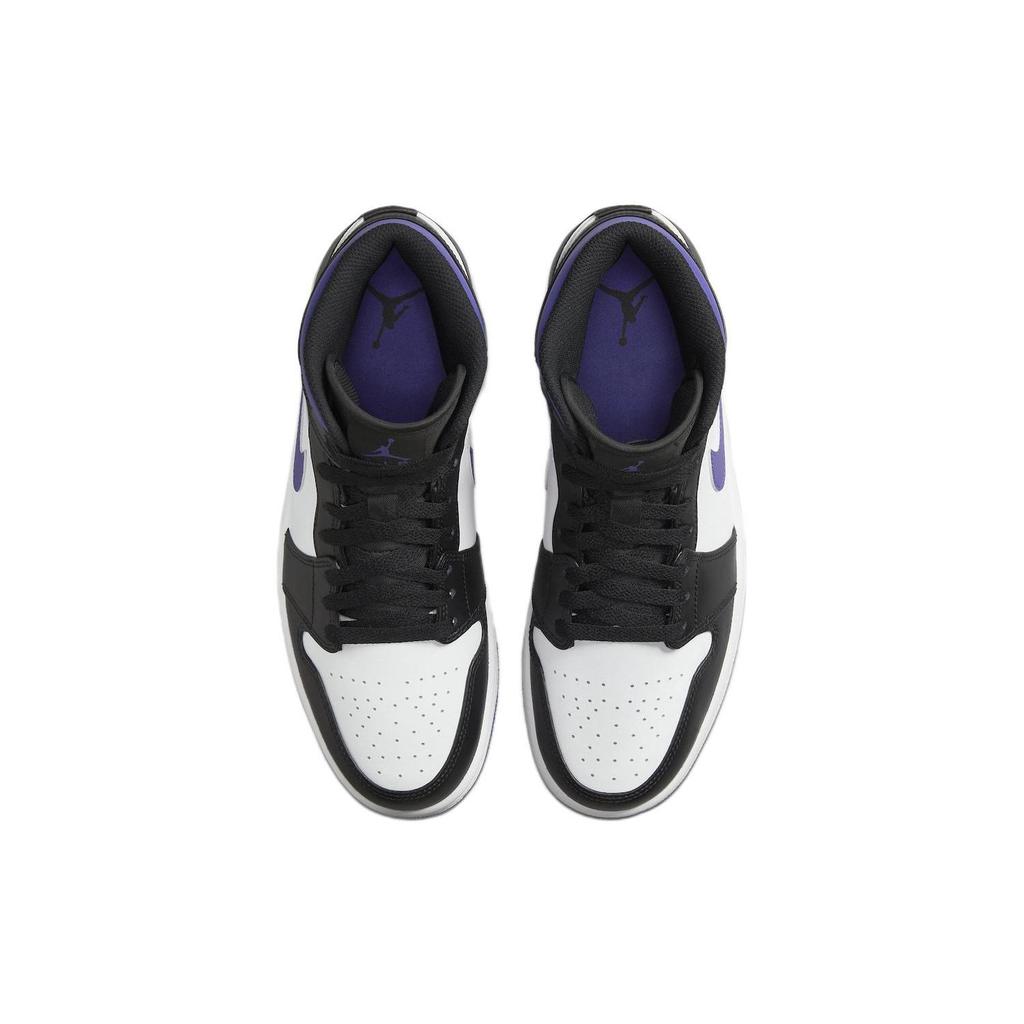 Air Jordan 1 Mid Dark Iris Men Sneakers Purple White Black 554724-095