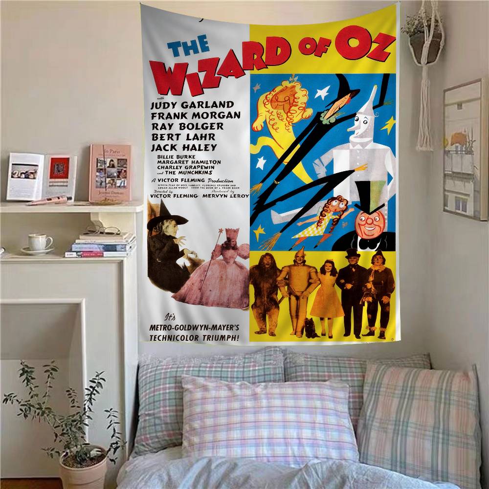 The WWizard Of OOz Movie DIY Wall Tapestry Hippie Flower Wall Carpets Dorm Decor Wall Art Decor
