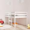 VidaXL High Bed White 80x200 Cm Solid Pine Wood 821610