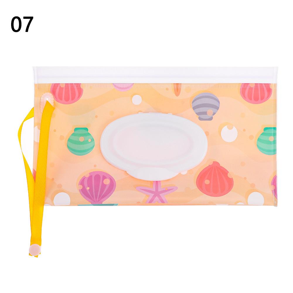 Feuchttücherbeutel EVA Taschentuch-Trageetui Nachfüllbar Wiederverwendbar Feuchttuchbeutel Klappdeckel Druckknopf-Riemen Kinderwagenzubehör