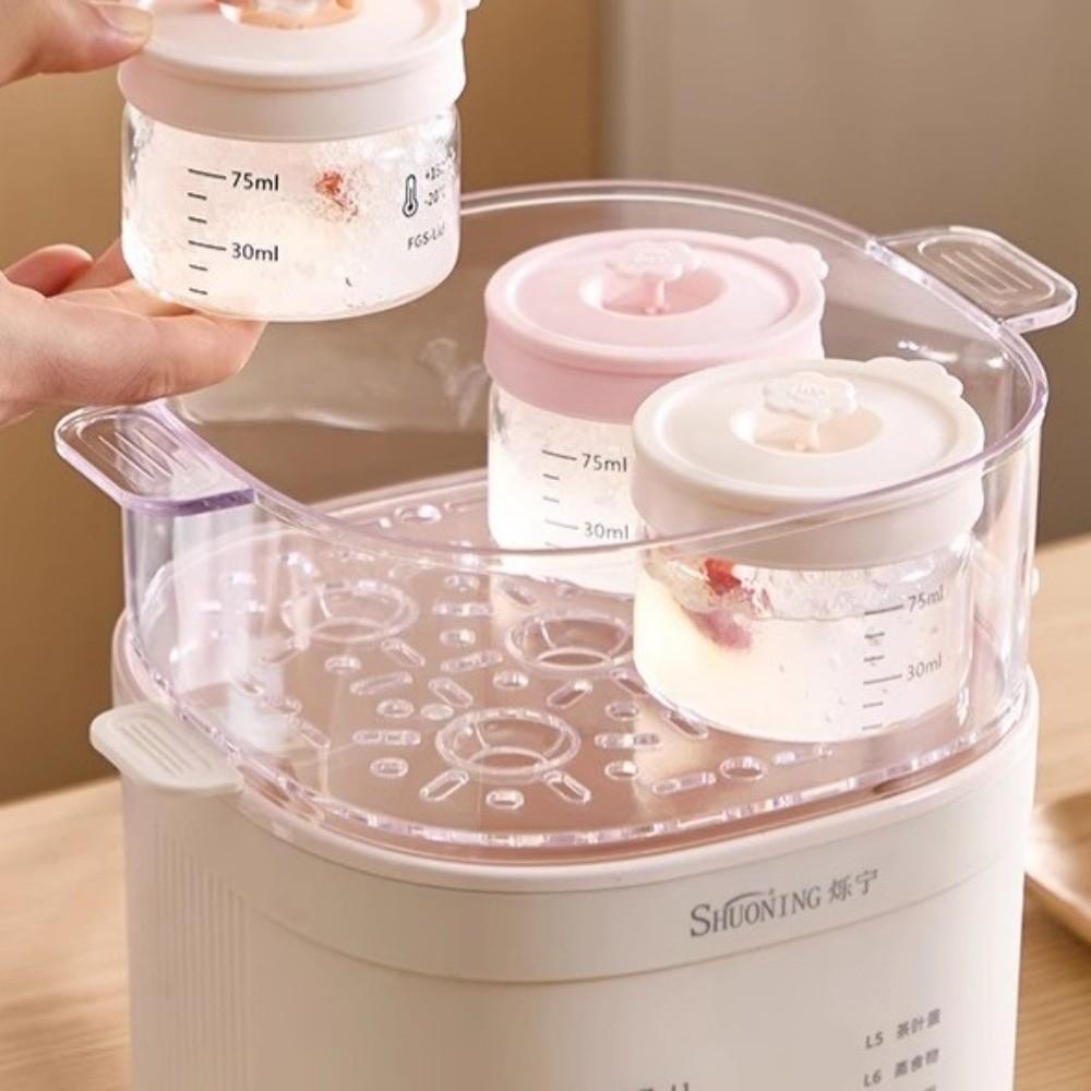Precision Scale Sealed Container Silicone Sealed Lid Glass Storage Containers  Jewelry