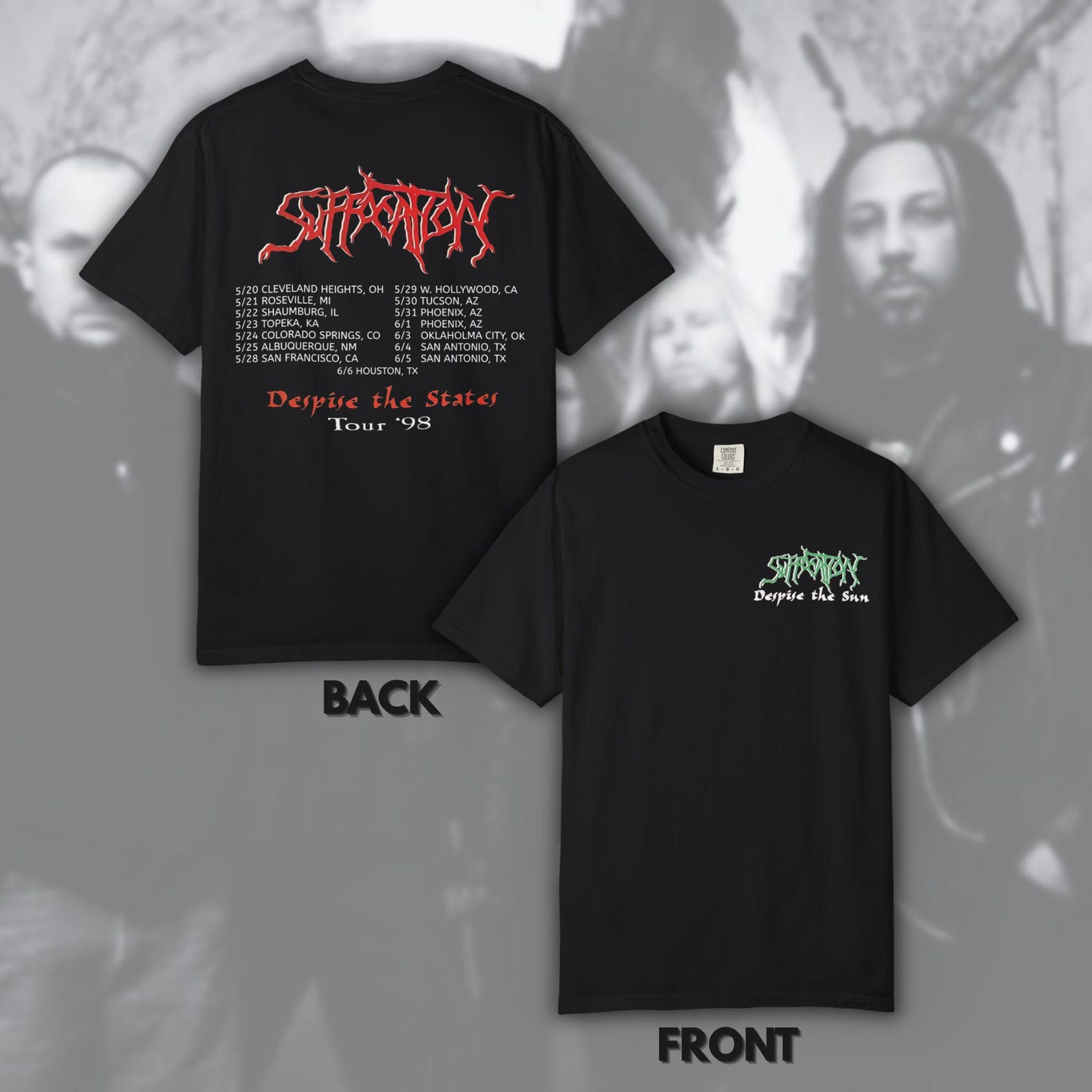 Suffocation - Despise The States Tour 1998 | Size- S, M, L, XL, 2-4 XL S