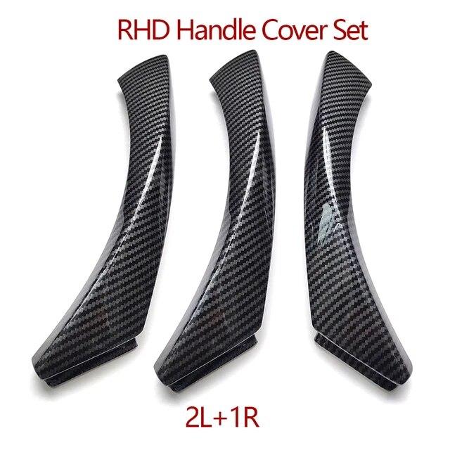 LHD RHD Carbon Fiber Interior Door Armrest Pull Handle For BMW 3 Series E90 E91 316 318 320 325 328i 2004-2012