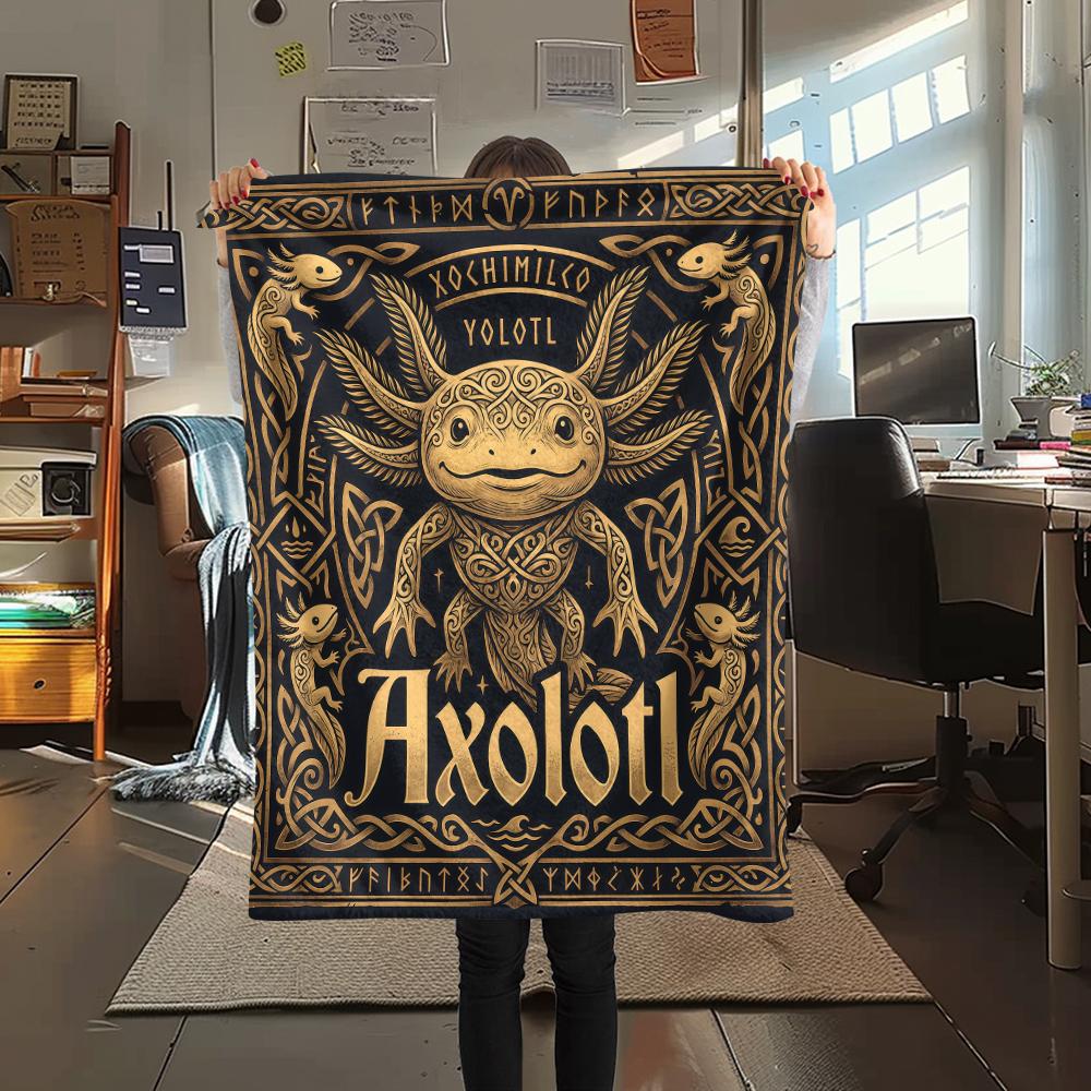 Viking retro animals Print Flannel Blanket,High quality Comfortable for All Seasons,Home Decor,Warmth and Comfort,Perfect for Christmas Gifts