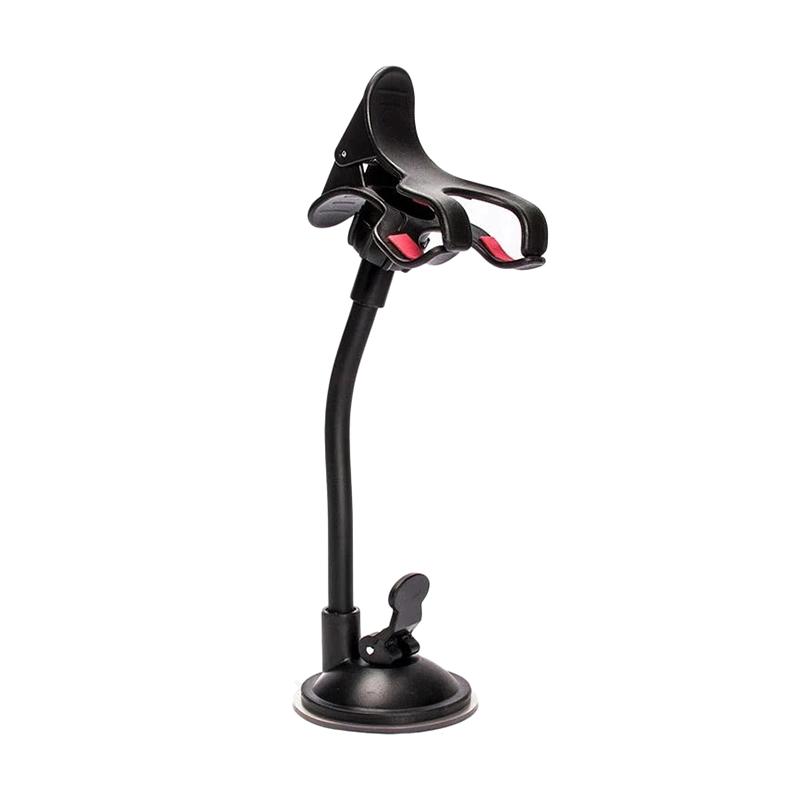 Car Mobile Phone Holder 360° Rotating Sucker Flexible Mount Stand Universal Dashboard Mount Car GPS navigation Holder Clip чёрный