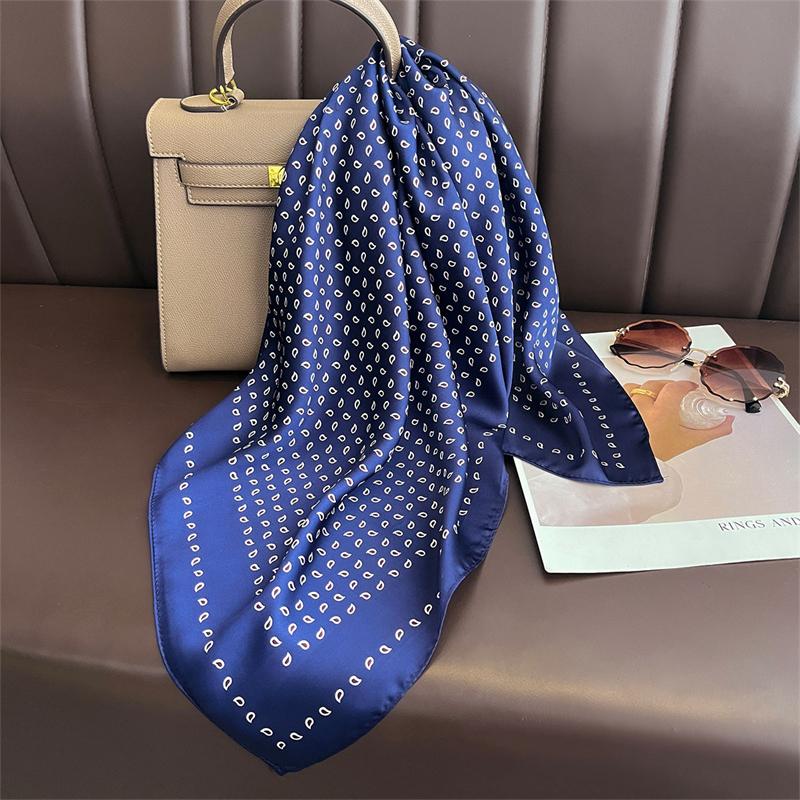 2025 Luxus Seide Schmaler Schal Taschengriff Band Damen Kleine Katze Print Stirnband Kleine Haarschals Band Damen Taschentuch