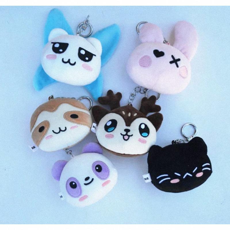 Kpop Cartoon Babymonster Plushy Keycharm Sweet Beast Keycharm Rami Ahyeon Rora Asa Pouch Accessories Otaku Treat