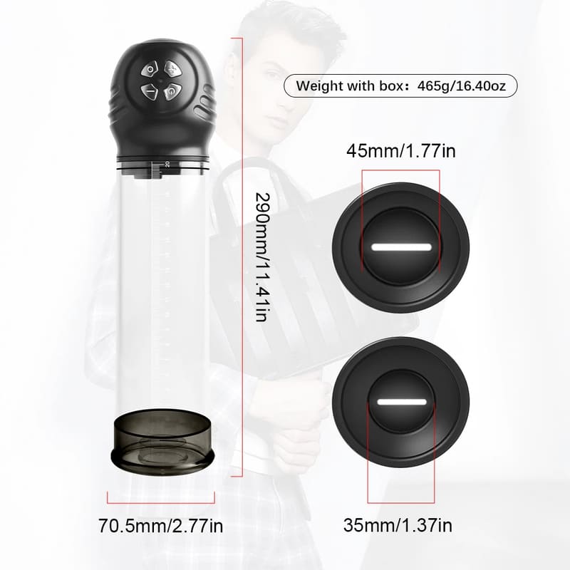 Mužská pumpa na penis Vakuová elektrická pumpa pro muže Automatická penis Expander Enhancer Masturbátor Penis Trainer Sexuální hračky pro dospělé pro muže