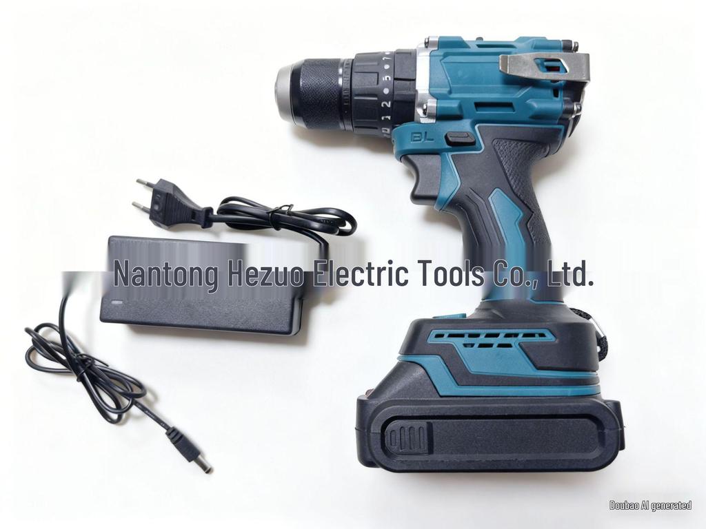 Brushless Lithium Battery Multi-functional Electric Drill & Screwdriver with Pistol Grip and Three-speed Impact Mode