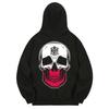Khb0142 Cocktail Skull Fleece Hoodie - Black