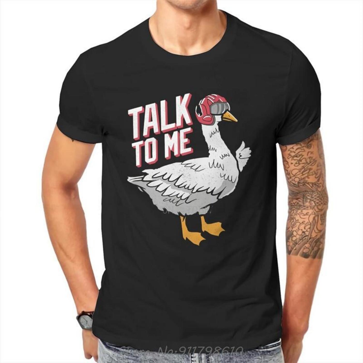 Top Gun Maverick Goose Film Original Shirts Talk To Me Goose Personalize Homme T-Shirt Oversized Cotton Tops Tees Fitness Tshirt S