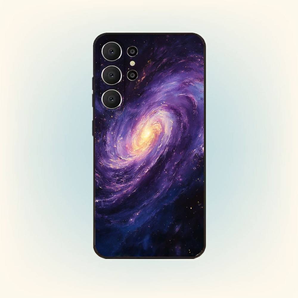 Space Galaxy Universe Phone Case For Samsung S26,S25,24,23,22,30,21,10,9,Ultra,Plus,Lite,Black Soft Case