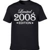 Funny Summer Style Limited Edition 2008 T Shirts Men Funny Birthday Short Sleeve O Neck Cotton Man Made In 2008 Tshirt Tops