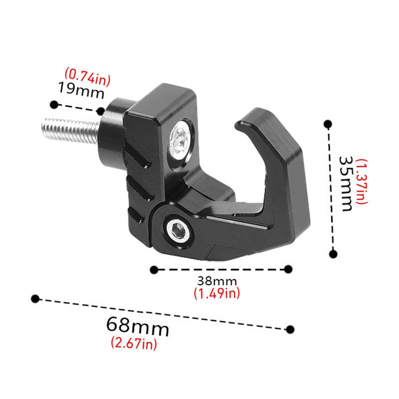 Motorcycle Handlebar Storage Hook Foldable Motorcycle Helmets Rack Scooter Luggage Bag Hanger Alloy Clothes Rack For Coats