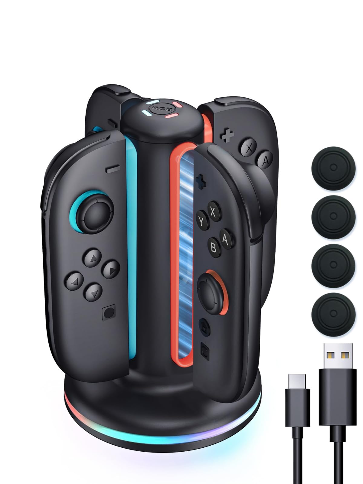 

in Switch 2 Charger for up to 4 Fast Switch 2 LED Charging Status USB Cable Easy Storage Stand [New 2025] Joy-Con Joy-Cons, Charging, Stand, Light,