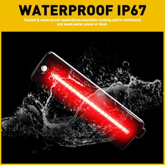 Passend für 1998-2002 Pontiac Firebird Rote LED Seitenmarkierungsleuchten Geräuchert Vorne Auto Seite