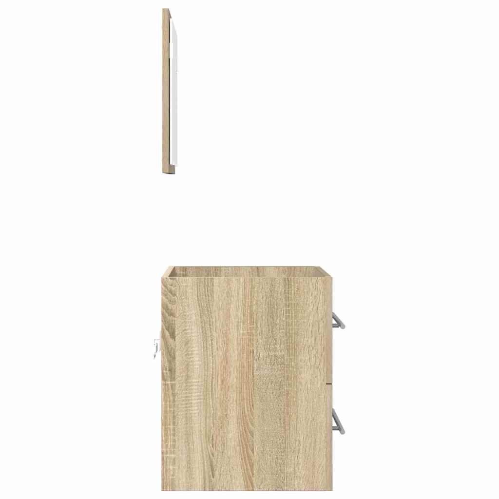 Bathroom Furniture Set with Drawers Brown 41 X 38.5 X 48 Cm