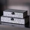 Leopard Print Storage Box Jewelry Box Rectangular Covered Sealed Desktop Storage Container Wooden Creative Ornaments