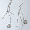 LOASI lovely rose. rose drop chain earring