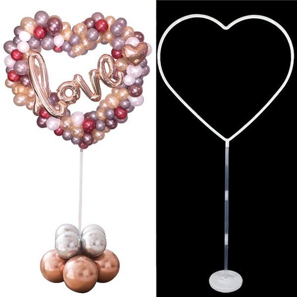 Ballonhalter Geburtstag Hochzeit Ballons Ständer Dekorationen Herzform Ballonständer Basis Hoop Stick Ballons Arch Decor