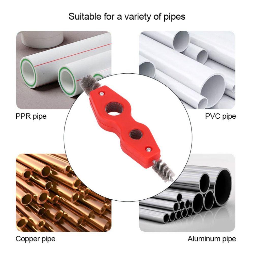 2pcs Double-headed Pipe Deburrer Reamer Copper Tube Polishing Tool  Aluminum Pipe