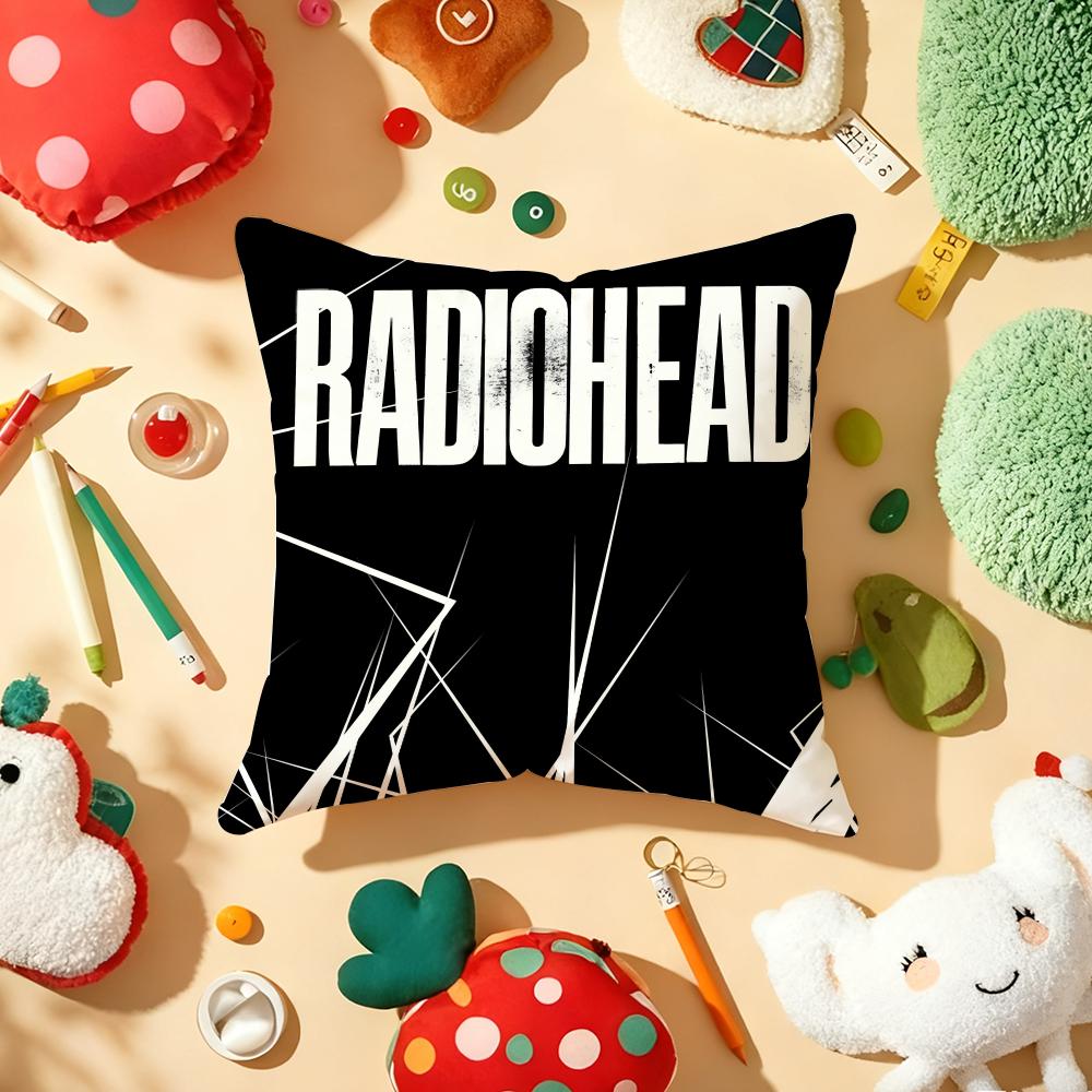 BBritish Band RadioheadS Cushion Cover Plush Fabric Soft DoubleSided Printed Sofa Warm Winter Home Gift Pillow Cover