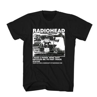 Ny Radiohead Radiohead Rockband Kortärmad Tung T-shirt Bekväm och Andningsbar för Män och Kvinnor Hög Kvalitet Par